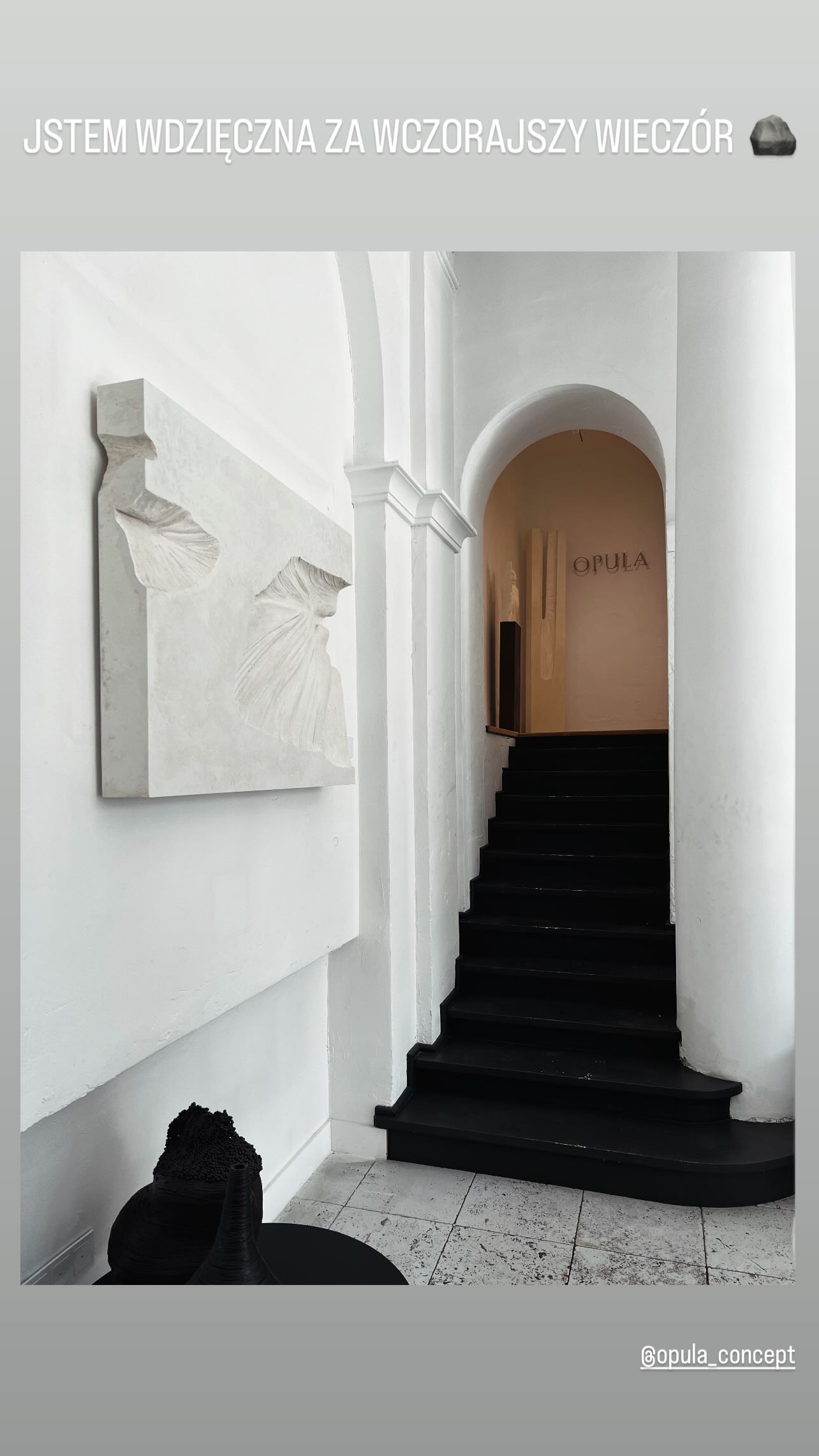 Relief above the staircase arch