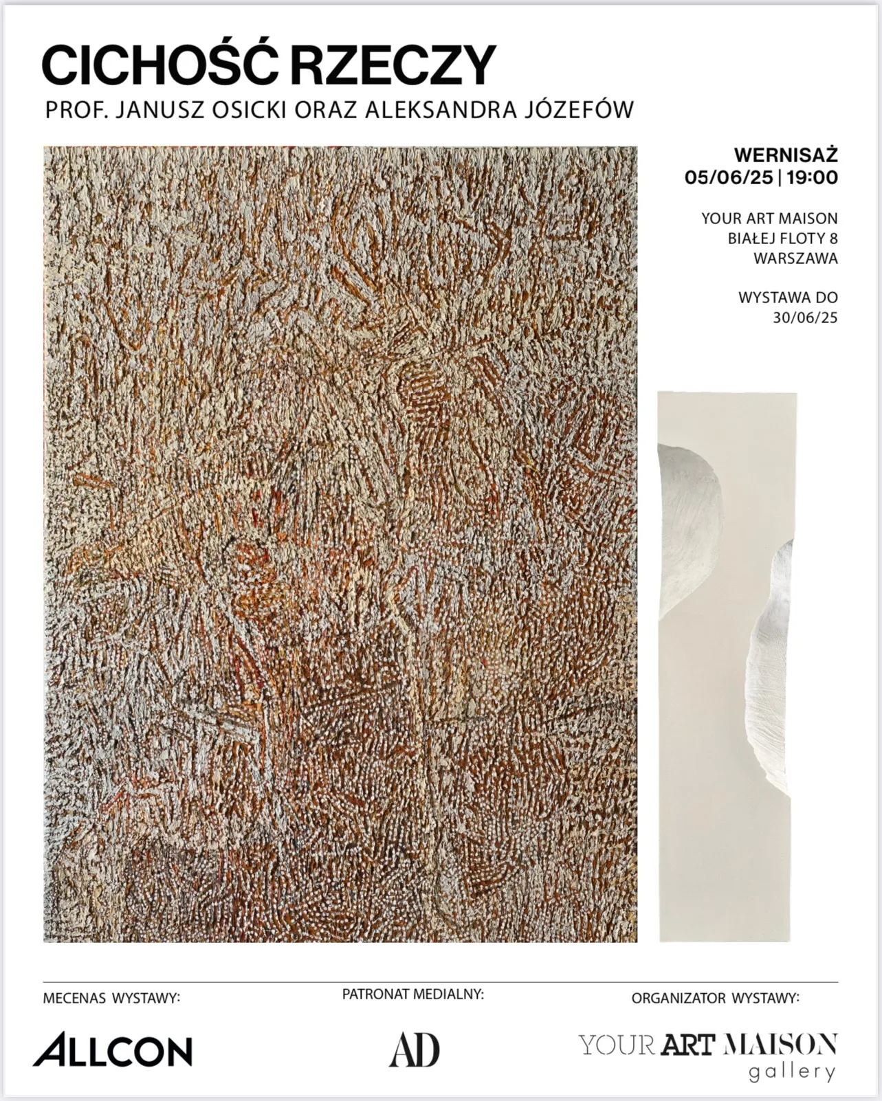 Cichość Rzeczy exhibition poster